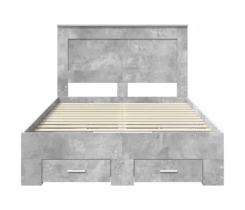 Voodi Raam Sahtliga Peaga Ladustamisega Tehispuit