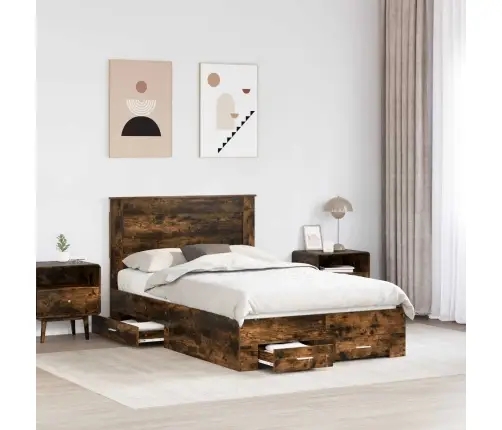 Lovos Rėmas Su Stalčių Su Galvūgalio Apdirbta Mediena