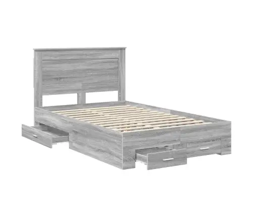 Gultas Rāmis Ar Atvilktni Ar Galvas Klāju Inženierijas Koks Vidaxl