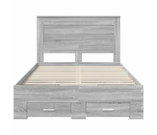 Gultas Rāmis Ar Atvilktni Ar Galvas Klāju Inženierijas Koks Vidaxl