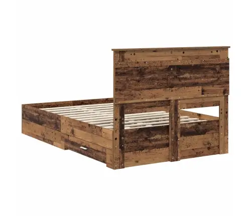 Voodi Raam Sahtliga Peaga Ladustamisega Tehispuit