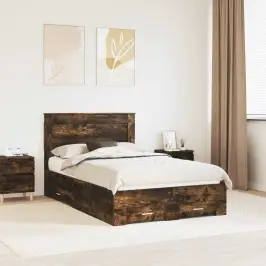 Gultas Rāmis Ar Atvilktni Ar Galvas Klāju Inženierijas Koks Vidaxl Gultas Rāmis Ar Atvilktni Ar Galvas Klāju Inženierijas Koks Vidaxl