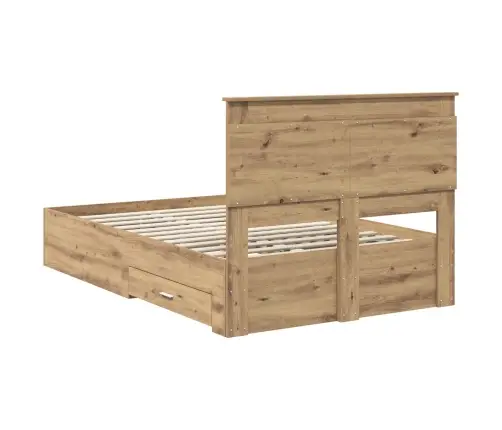 Gultas Rāmis Ar Atvilktni Ar Galvas Klāju Inženierijas Koks Vidaxl