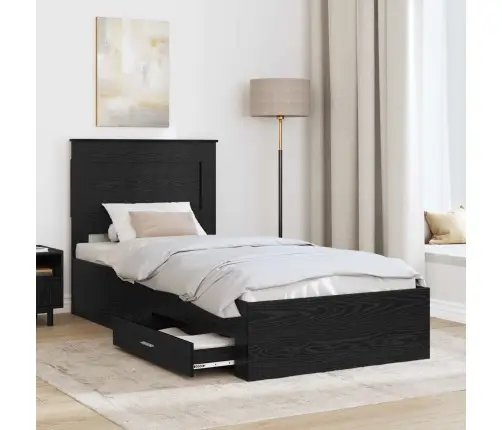 Gultas Rāmis Ar Atvilktni Ar Galvas Klāju Inženierijas Koks Vidaxl