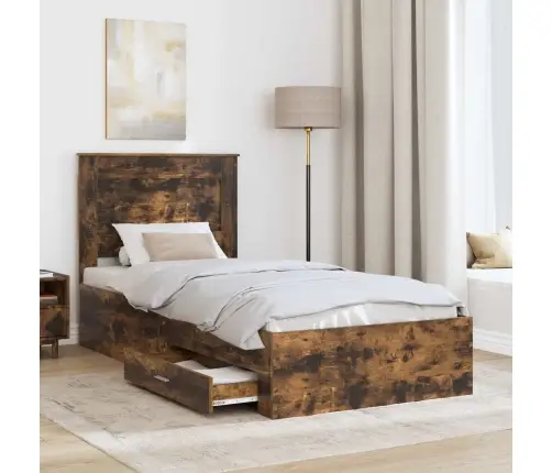 Lovos Rėmas Su Stalčių Su Galvūgalio Apdirbta Mediena