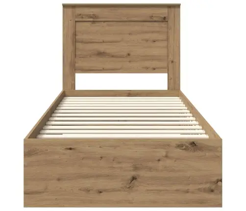 Voodi Raam Sahtliga Peaga Ladustamisega Tehispuit