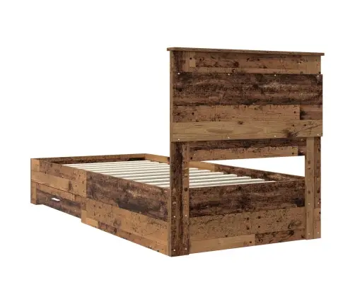 Voodi Raam Sahtliga Peaga Ladustamisega Tehispuit