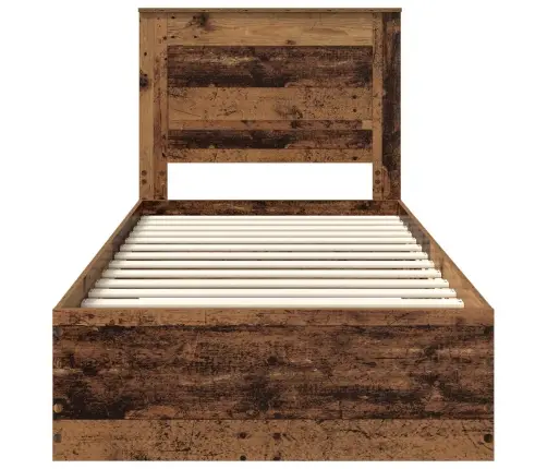 Voodi Raam Sahtliga Peaga Ladustamisega Tehispuit