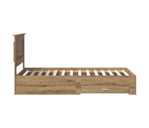 Voodi Raam Sahtliga Peaga Ladustamisega Tehispuit