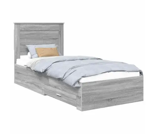 Gultas Rāmis Ar Atvilktni Ar Galvas Klāju Inženierijas Koks Vidaxl