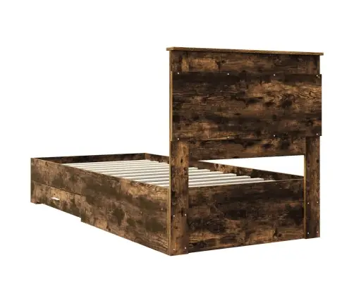 Lovos Rėmas Su Stalčių Rūkyto Ąžuolo Ir Sidabro 75 X 190 Cm