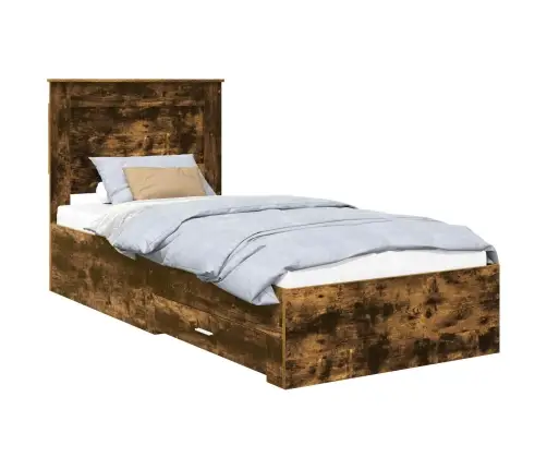 Lovos Rėmas Su Stalčių Rūkyto Ąžuolo Ir Sidabro 75 X 190 Cm