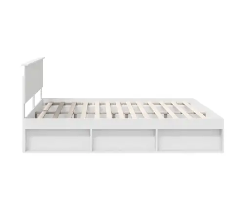 Gultas Rāmis Balts 200 X 200 Cm Ciets Priedes Koks Vidaxl