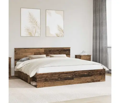 Lovos Rėmas Senas Medis 200 X 200 Cm Kietos Pušies Mediena