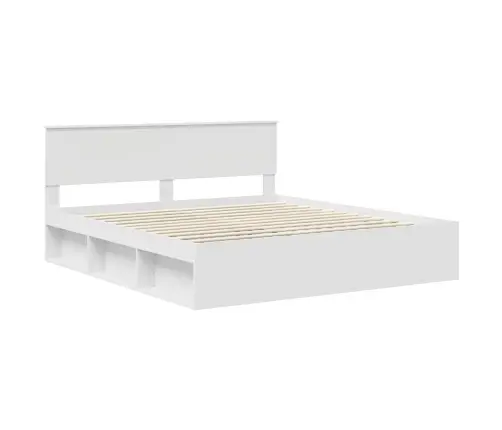 Gultas Rāmis Balts 180 X 200 Cm Ciets Priedes Koks Vidaxl