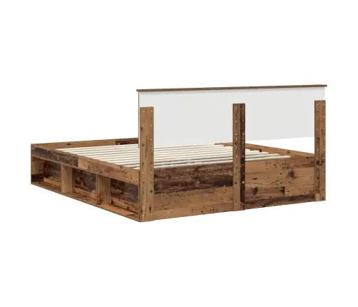 Gultas Rāmis Vecs Koks 160 X 200 Cm Ciets Priedes Koks Vidaxl