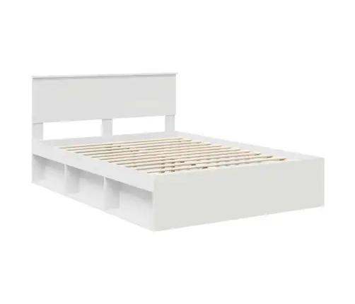 Lovos Rėmas Balta 140 X 200 Cm Kietos Pušies Mediena