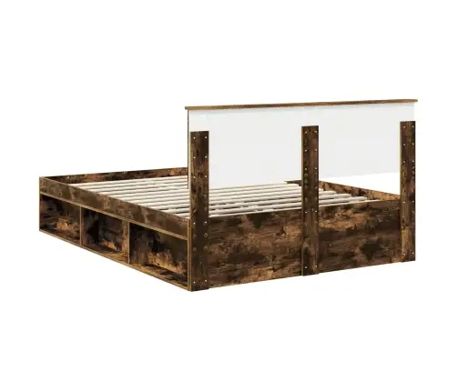 Lovos Rėmas Rūkyta Ąžuolas 140 X 200 Cm Kietos Pušies Mediena