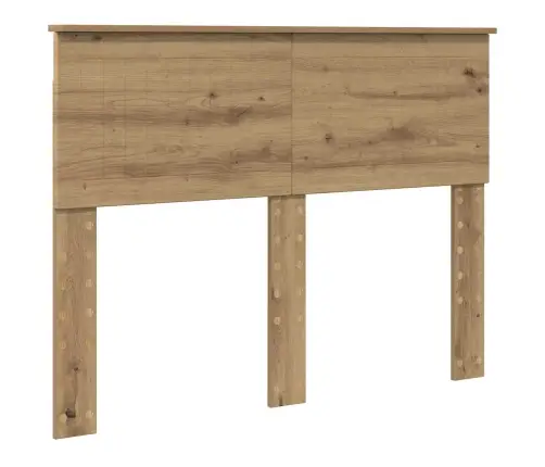 Gultas Rāmis Mākslīgā Ozola 135 X 190 Cm Ciets Priedes Koks Vidaxl