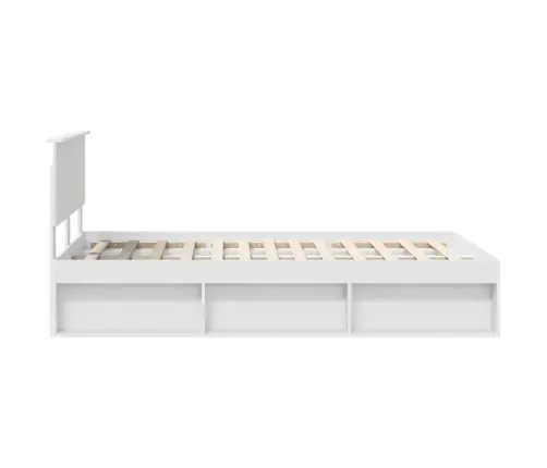 Voodi Raam Peaga Valge 120 X 200 Cm Tahke Mänd