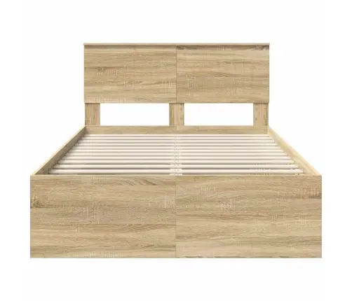 Gultas Rāmis Sonoma 120 X 200 Cm Ciets Priedes Koks Vidaxl