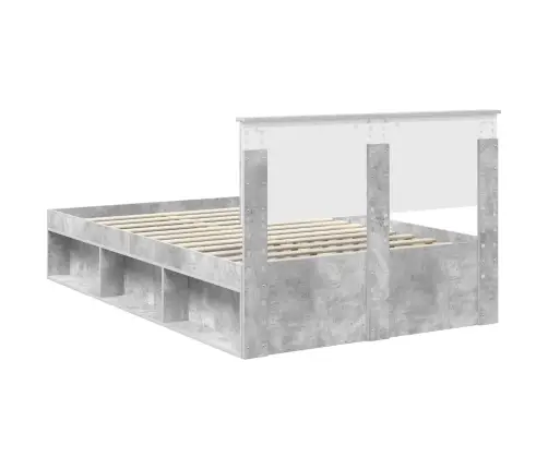 Lovos Rėmas Betoninė 120 X 200 Cm Kietos Pušies Mediena