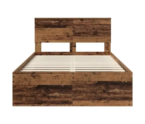 Gultas Rāmis Vecs Koks 120 X 200 Cm Ciets Priedes Koks Vidaxl