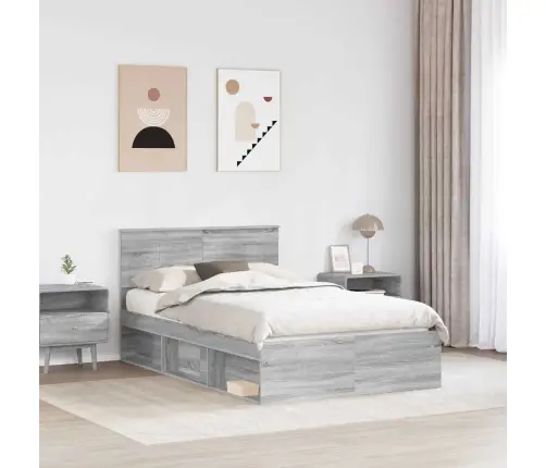 Voodi Raam Peaga Hall Sonoma 120 X 190 Cm Tahke Mänd