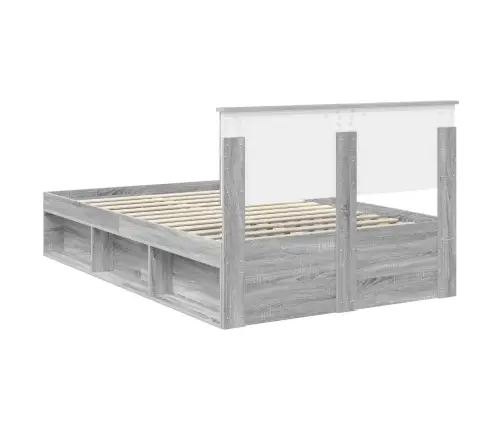 Voodi Raam Peaga Hall Sonoma 120 X 190 Cm Tahke Mänd