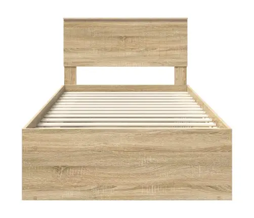 Gultas Rāmis Sonoma 100 X 200 Cm Ciets Priedes Koks Vidaxl