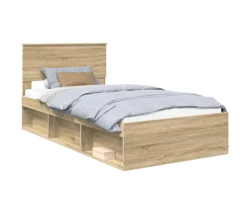 Gultas Rāmis Sonoma 100 X 200 Cm Ciets Priedes Koks Vidaxl