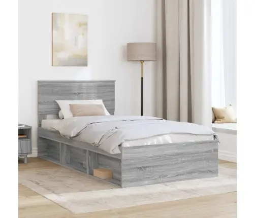 Voodi Raam Peaga Hall Sonoma 100 X 200 Cm Tahke Mänd