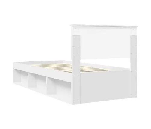 Gultas Rāmis Balts 90 X 190 Cm Ciets Priedes Koks Vidaxl