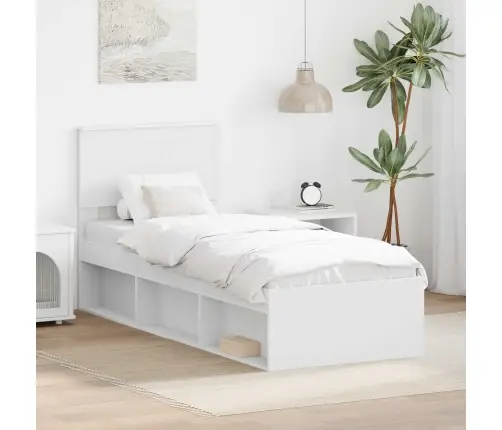 Lovos Rėmas Balta 75 X 190 Cm Kietos Pušies Mediena