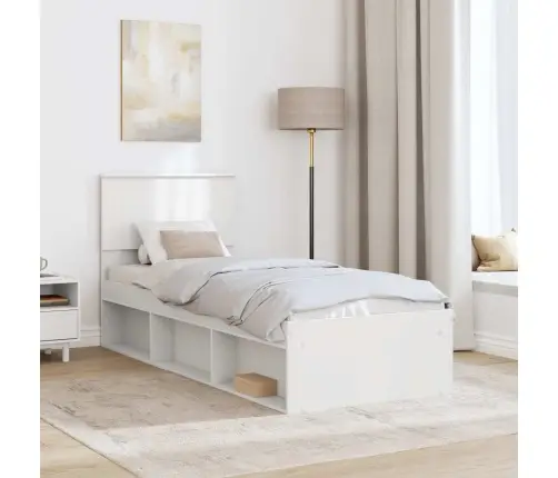 Lovos Rėmas Balta 75 X 190 Cm Kietos Pušies Mediena