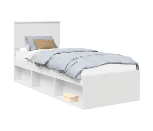 Lovos Rėmas Balta 75 X 190 Cm Kietos Pušies Mediena