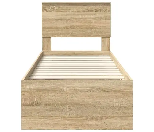 Gultas Rāmis Sonoma Ozols 75 X 190 Cm Ciets Priedes Koks Vidaxl