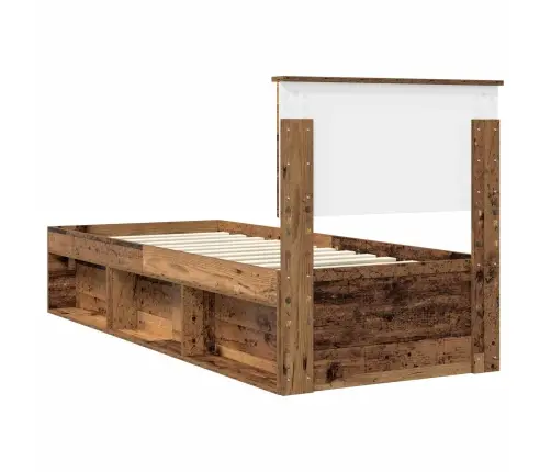 Voodi Raam Peaga Vana Puit 75 X 190 Cm Tahke Mänd