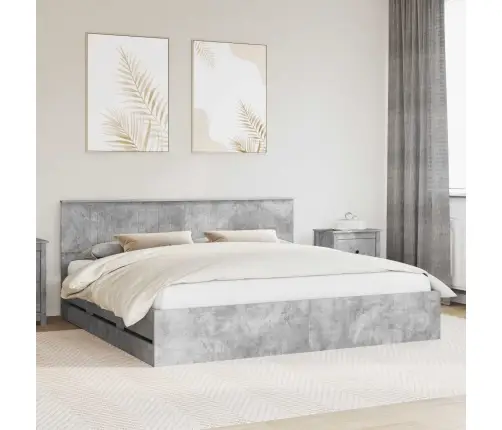 Voodi Raam Sahtliga Peaga Betoonhall 200 X 200 Cm Inseneripuit