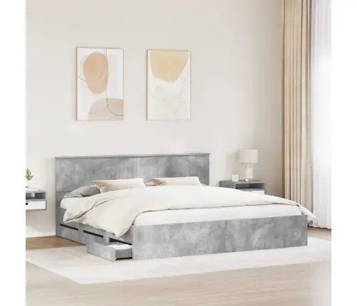 Voodi Raam Sahtliga Peaga Betoonhall 200 X 200 Cm Inseneripuit