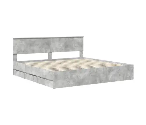 Voodi Raam Sahtliga Peaga Betoonhall 200 X 200 Cm Inseneripuit