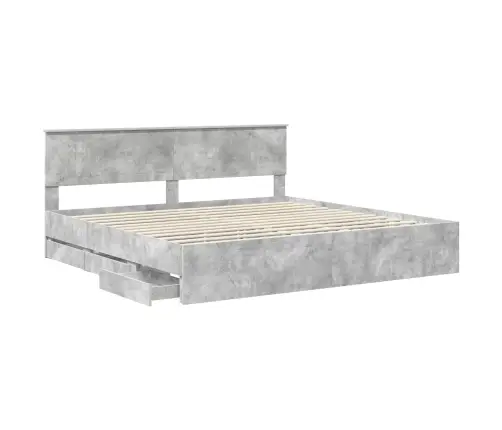 Voodi Raam Sahtliga Peaga Betoonhall 200 X 200 Cm Inseneripuit