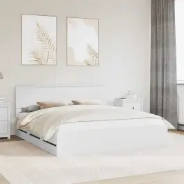 Gultas Rāmis Ar Atvilktni Balts 180 X 200 Cm Inženieru Koks Vidaxl Gultas Rāmis Ar Atvilktni Balts 180 X 200 Cm Inženieru Koks Vidaxl