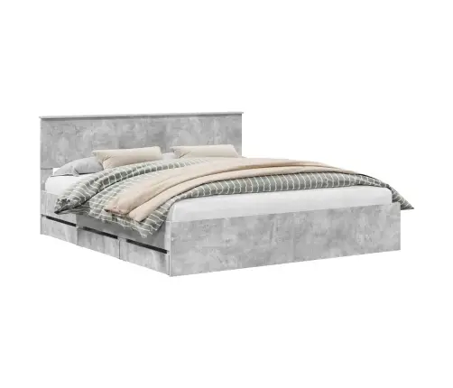 Voodi Raam Sahtliga Peaga Betoonhall 180 X 200 Cm Inseneripuit