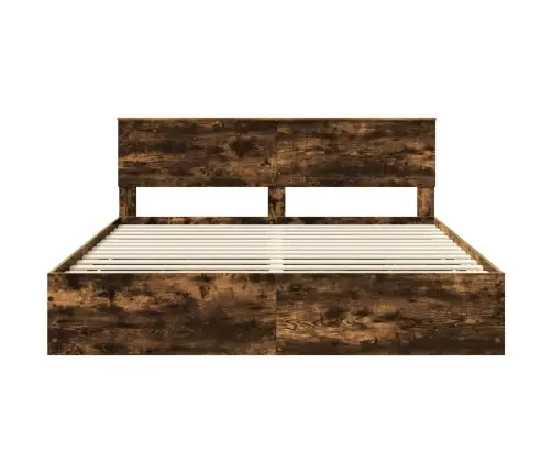 Lovos Rėmas Rūkyta Ąžuolas 180 X 200 Cm Inžinerinė Mediena