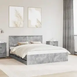 Voodi Raam Sahtliga Peaga Betoonhall 160 X 200 Cm Inseneripuit