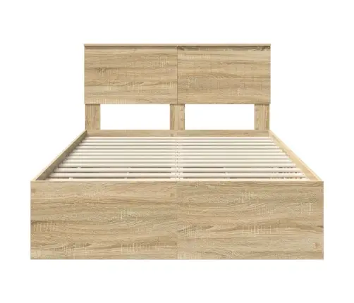 Gultas Rāmis Sonoma Ozols 120 X 200 Cm Inženieru Koks Vidaxl