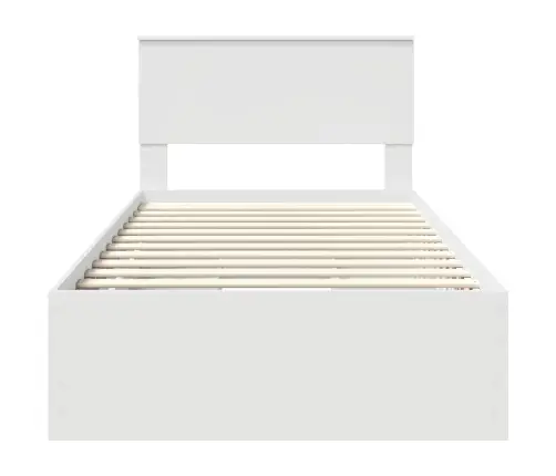 Gultas Rāmis Ar Atvilktni Balts 100 X 200 Cm Inženieru Koks Vidaxl