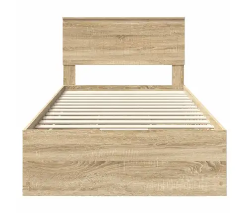 Gultas Rāmis Sonoma Ozols 100 X 200 Cm Inženieru Koks Vidaxl