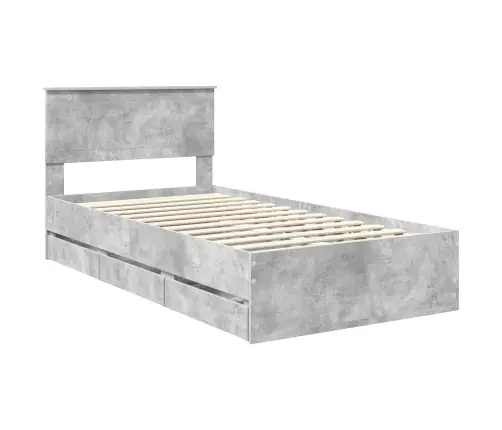 Lovos Rėmas Betono Pilka 100 X 200 Cm Inžinerinė Mediena